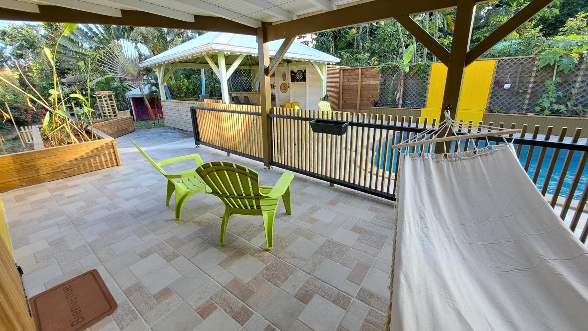 La Libellule Caribeenne- Duplex Et Piscine Sainte-Rose Extérieur photo